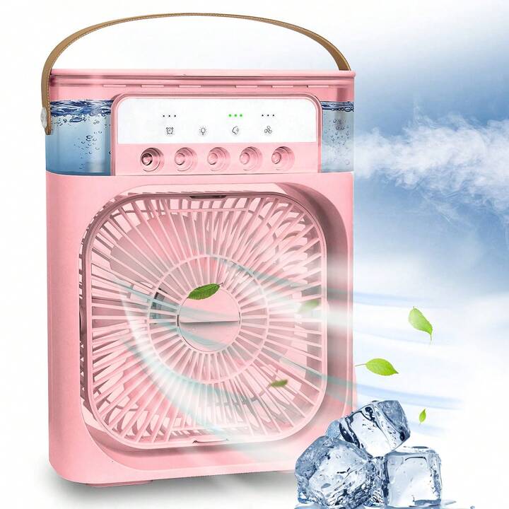 Mini Ar Condicionado Climatizador Umidificador ROSA***