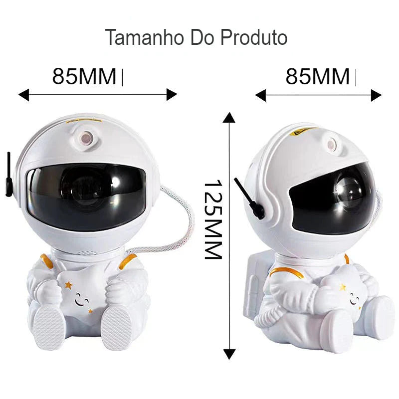 Mini Projetor Astronauta Galaxy Led - Yellow