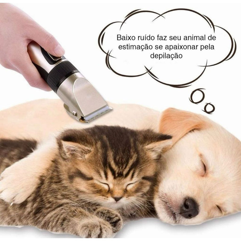 Kit Máquina COMPLETA Tosa Para Pets  Sem Fio Cachorro /Gato/ Coelho